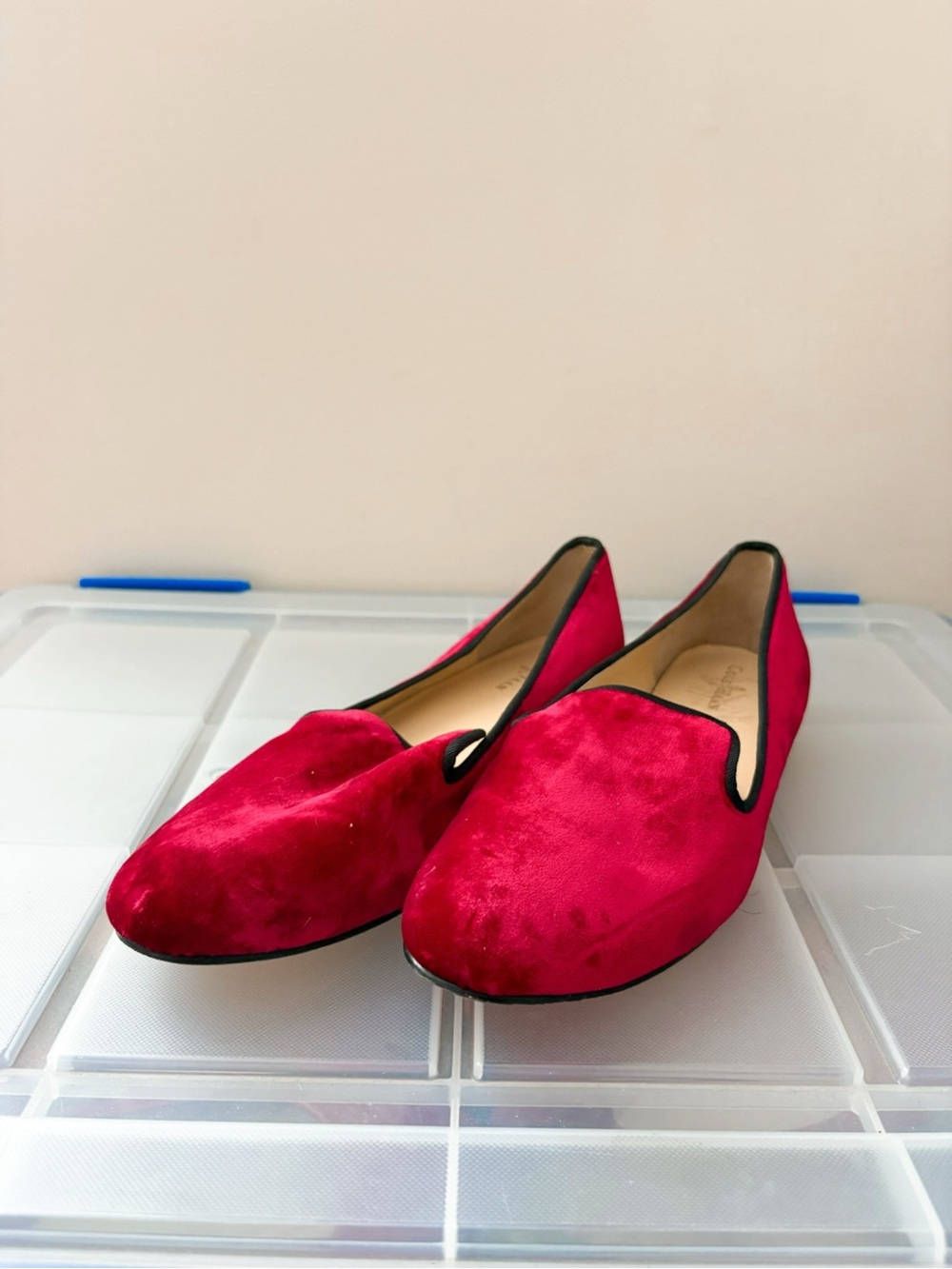 Cole Haan Red Velvet Loafers